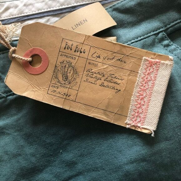 Linen Cropped Pants Sz 16 - Picture 5 of 11